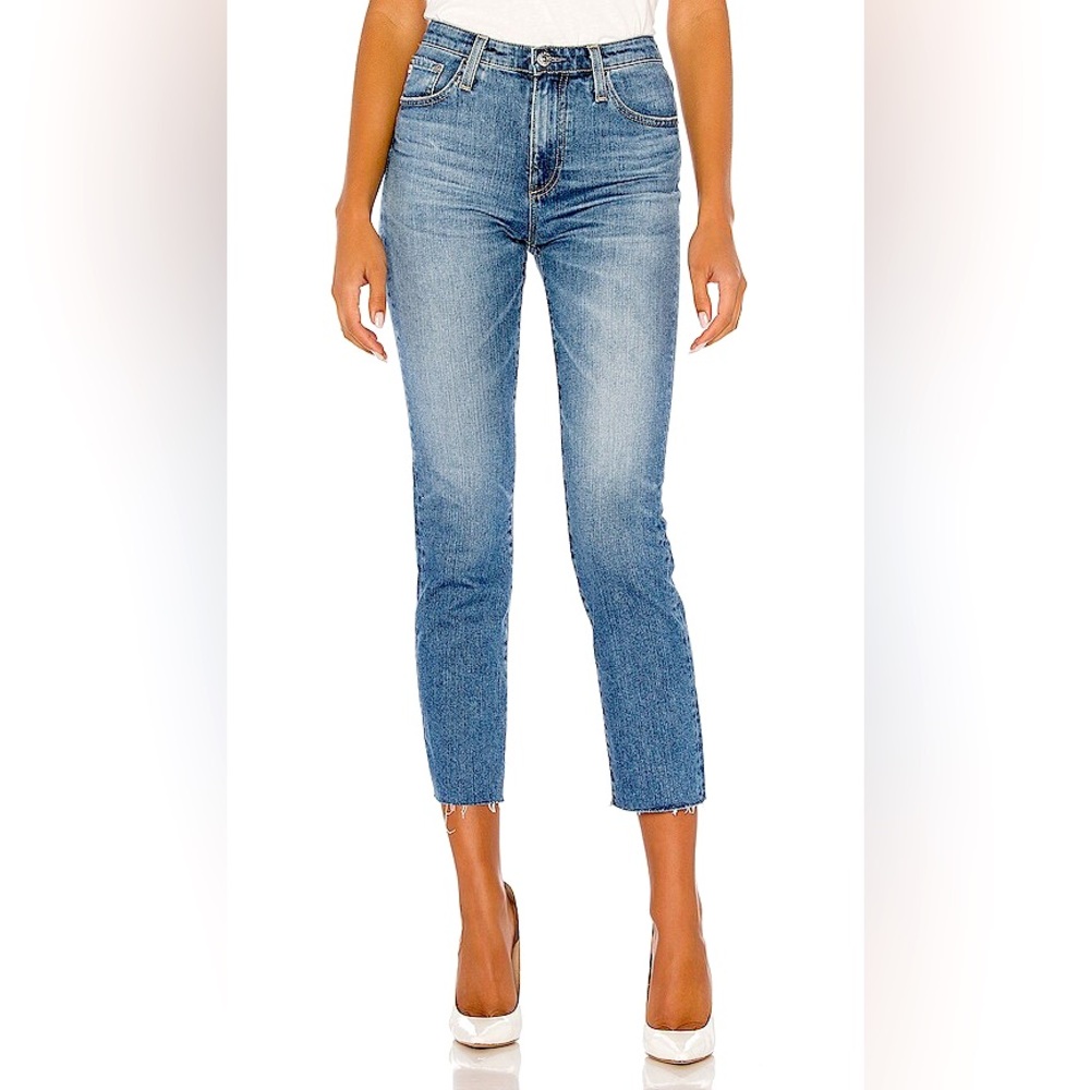 AG ADRIANO GOLDSCHMIED The Isabelle High Rise Straight Crop Jean